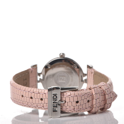 Fendi Stainless Steel Calfskin Diamond Pink Mother of Pearl 23mm Moda Quartz Watch 4 of 11