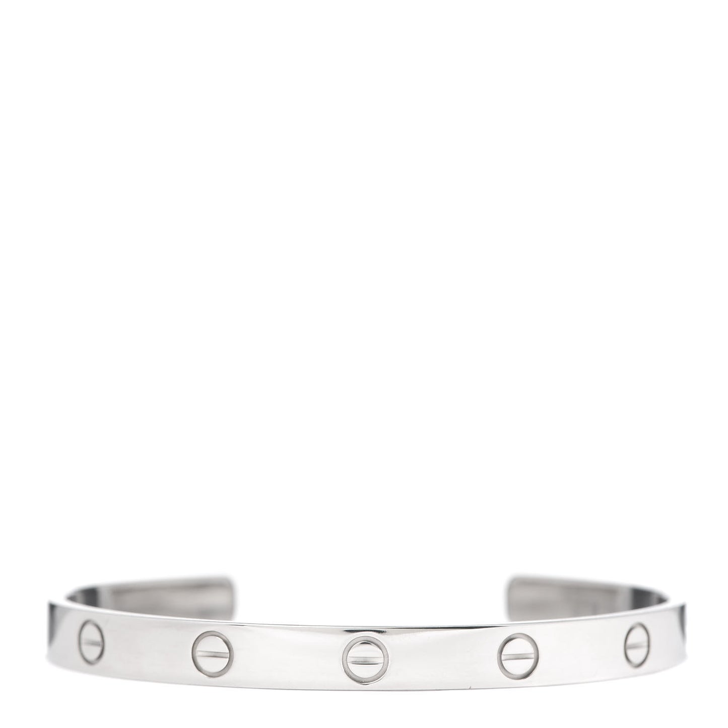 18K White Gold LOVE Cuff Bracelet 18