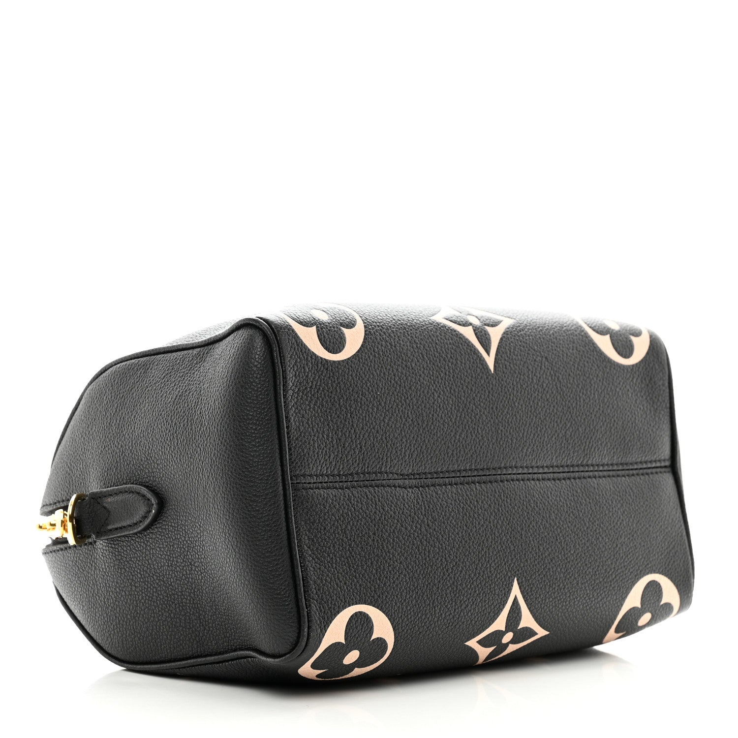 Louis Vuitton Empreinte Monogram Giant Speedy Bandouliere 25 Black Beige 4 of 11