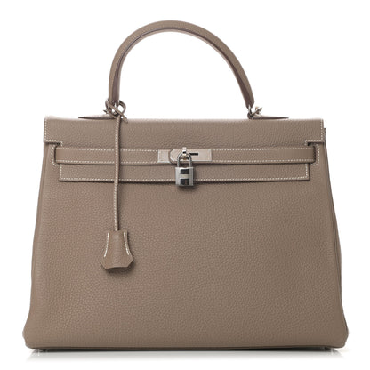 Hermes Togo Kelly Retourne 35 Etoupe 1 of 16
