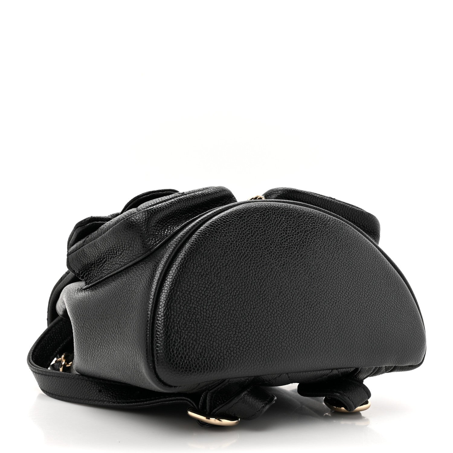 Chanel Shiny Caviar Quilted Small Duma Pockets Drawstring Backpack Black 4 of 10