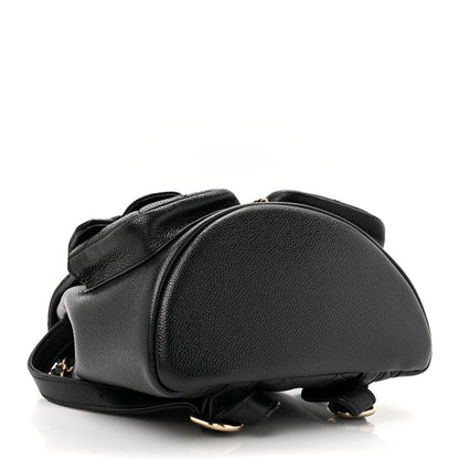 Chanel Shiny Caviar Quilted Small Duma Pockets Drawstring Backpack Black 4 of 10