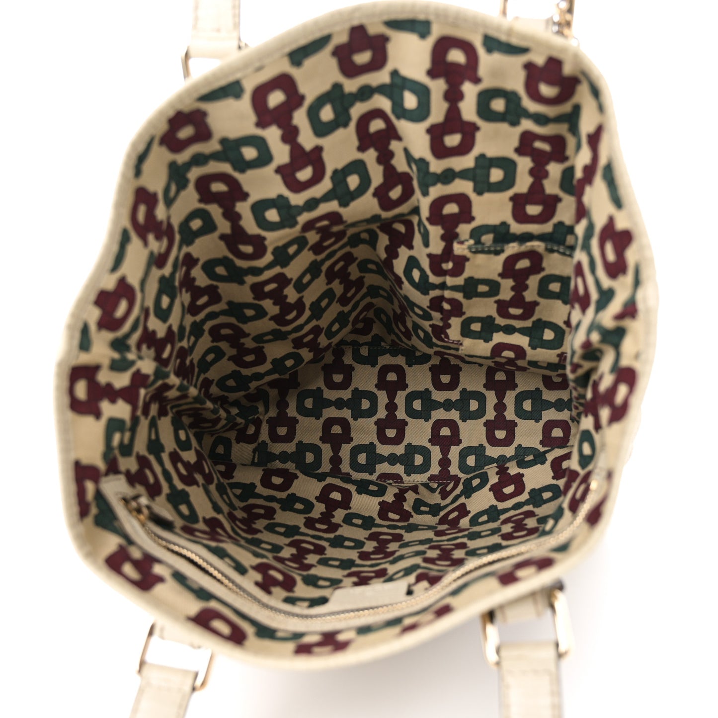 GG Monogram Web Jolicoeur Vertical Shopping Tote Off White