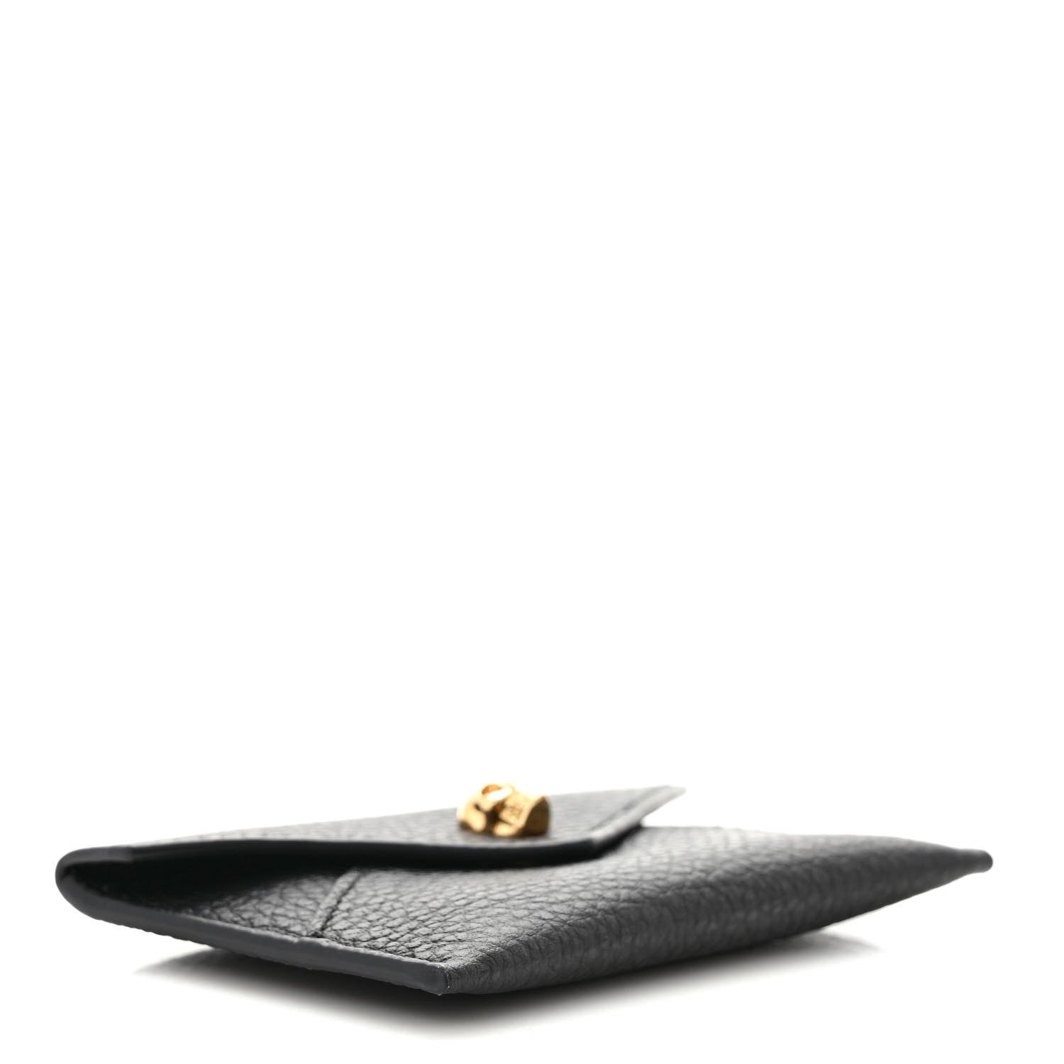 Alexander McQueen Calfskin Skull Envelope Card Holder Black 4 of 6