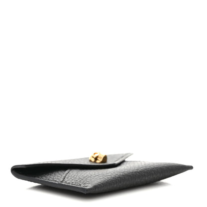 Alexander McQueen Calfskin Skull Envelope Card Holder Black 4 of 6
