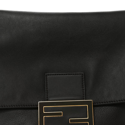 Fendi Vitello Flamingo Enamel Big Forever Mama Baguette Dark Brown 7 of 9