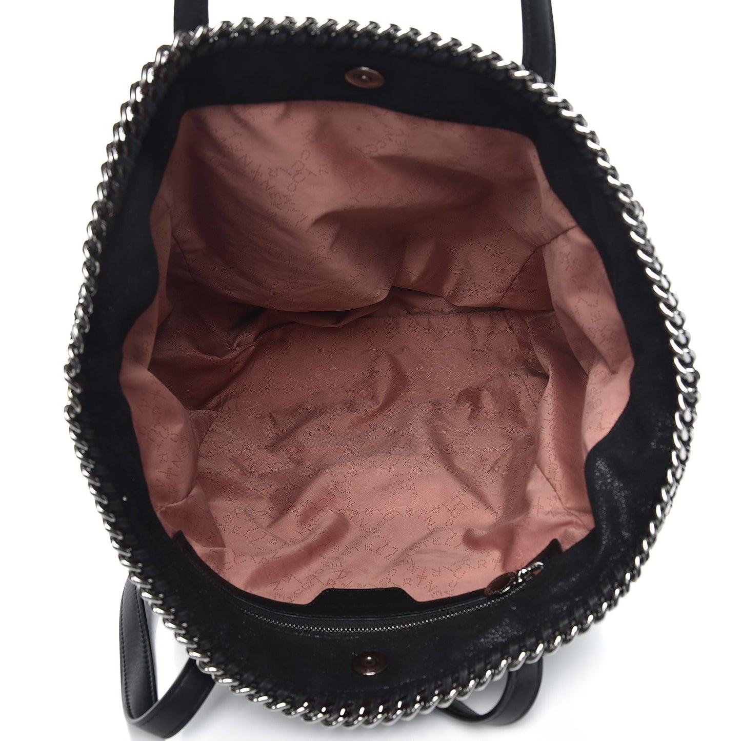 Shaggy Deer Quilted Falabella Shopper Tote Black