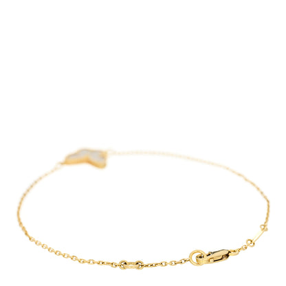 Van Cleef & Arpels 18K Yellow Gold Mother of Pearl Sweet Alhambra Butterfly Bracelet 2 of 4