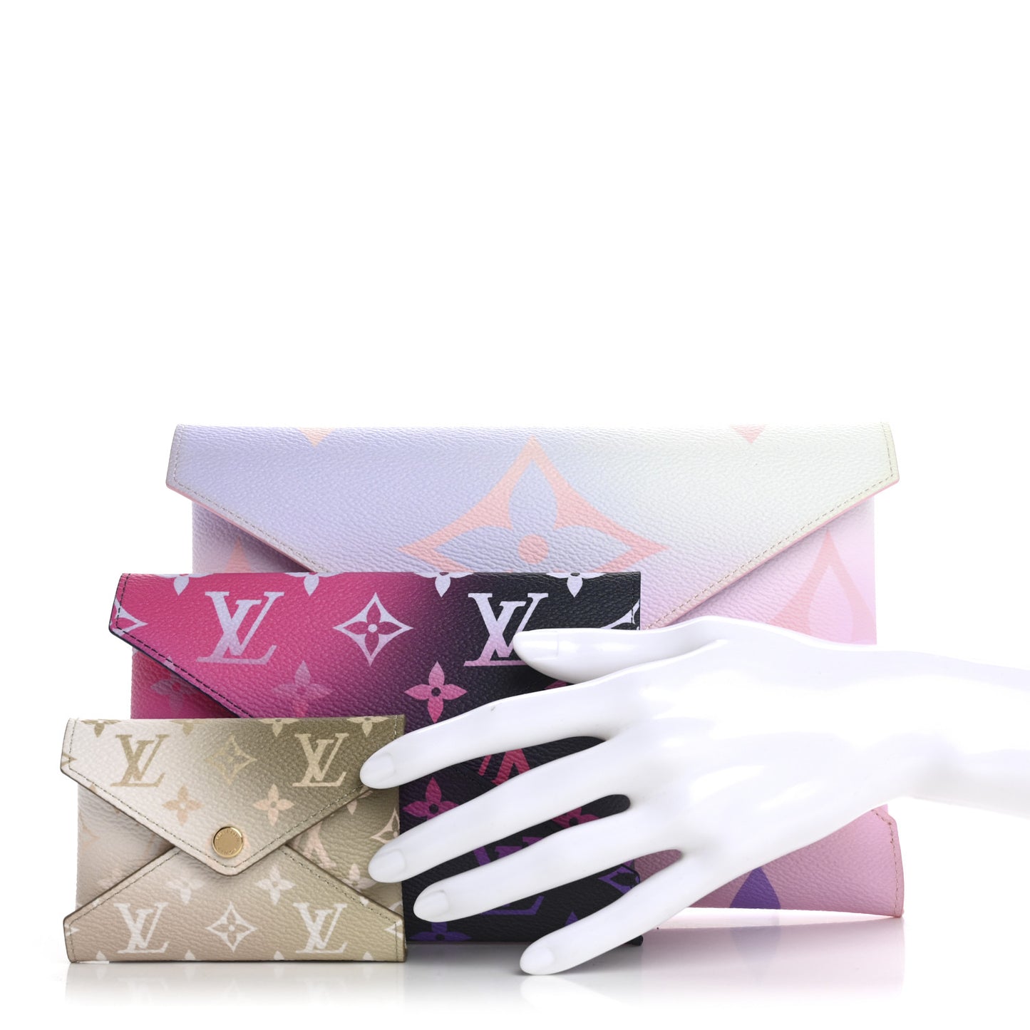 Monogram Giant Spring in the City Kirigami Pochette Set Sunrise Pastel Midnight Fuchsia Sunset Kaki