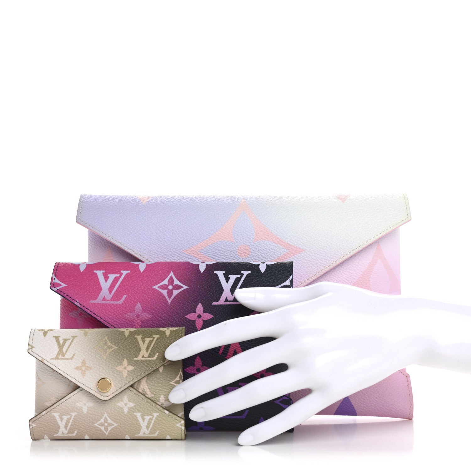 Louis Vuitton Monogram Giant Spring in the City Kirigami Pochette Set Sunrise Pastel Midnight Fuchsia Sunset Kaki 2 of 11