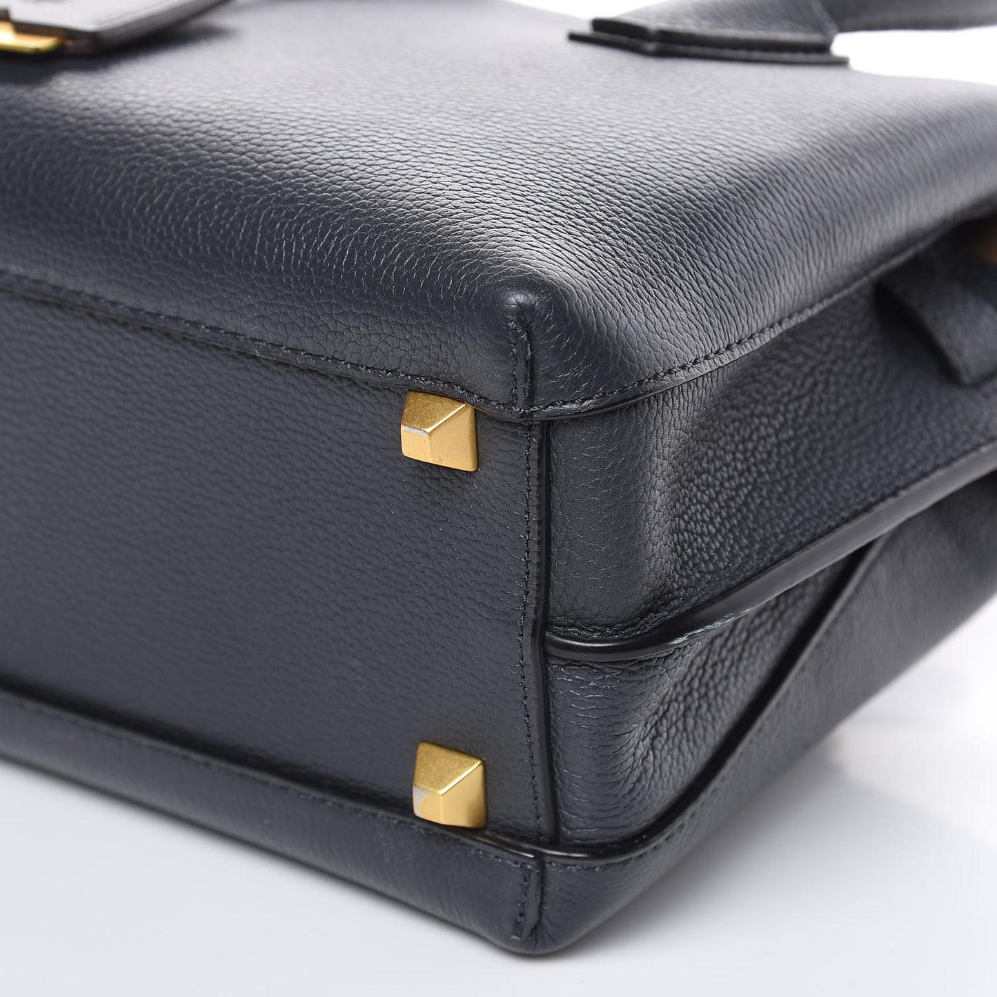 Grained Calfskin Mini Milla Tote Phantom Grey