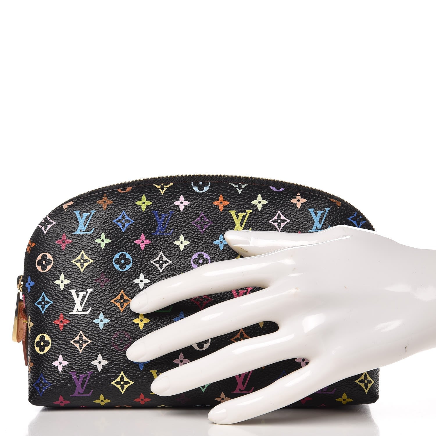 Louis Vuitton Monogram Multicolor Cosmetic Pouch Black Grenade 2 of 6