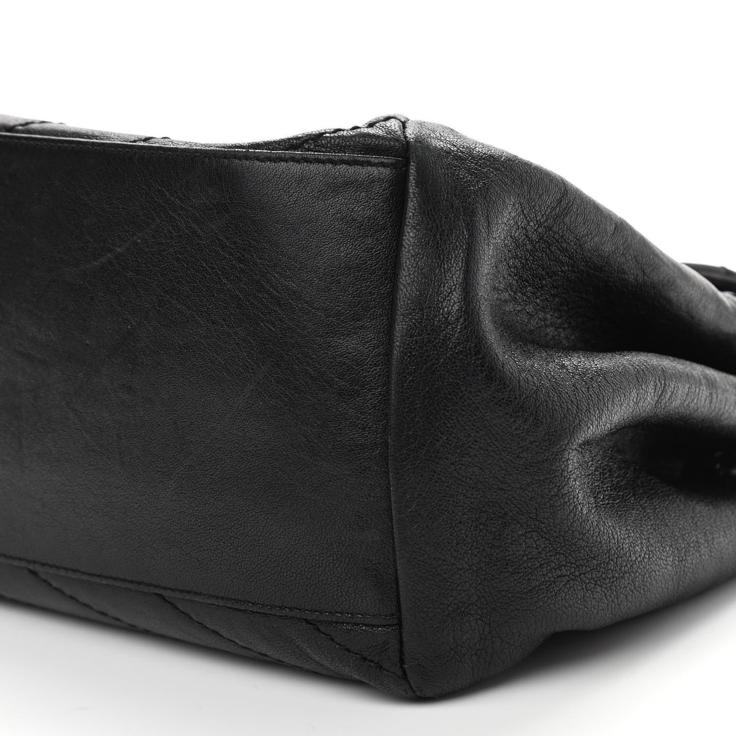 Vintage Lambskin Chevron Monogram Medium Nolita Black