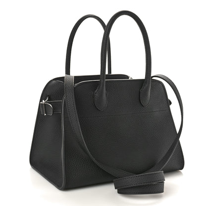 The Row Grained Calfskin Soft Margaux 10 Bag Black 3 of 9
