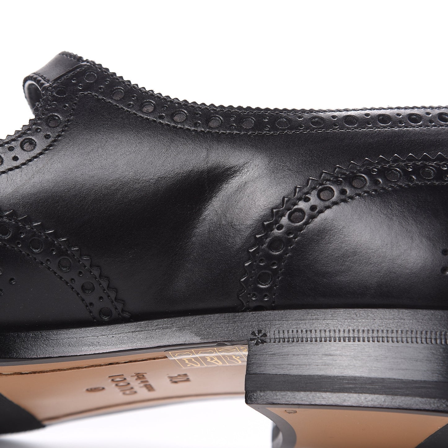 Calfskin Bee Embroidered Mens Queercore Brogue Wingtip Monk Strap Loafers 10.5 Black