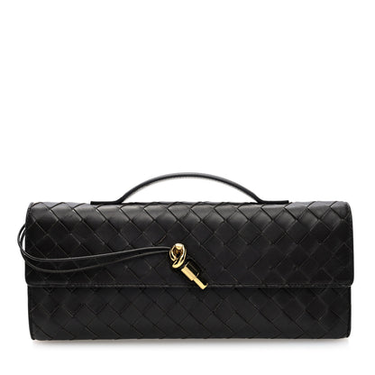 Bottega Veneta Nappa Intrecciato Long Andiamo Top Handle Clutch Fondant 1 of 7