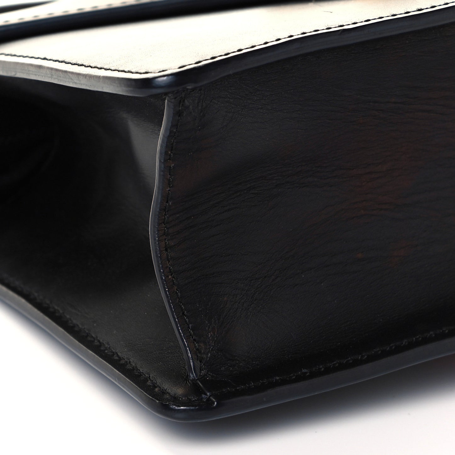 Calfskin Mini Sylvie Top Handle Bag Black