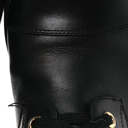 Louis Vuitton Calfskin Flat Ranger Boots 36.5 Black 10 of 11