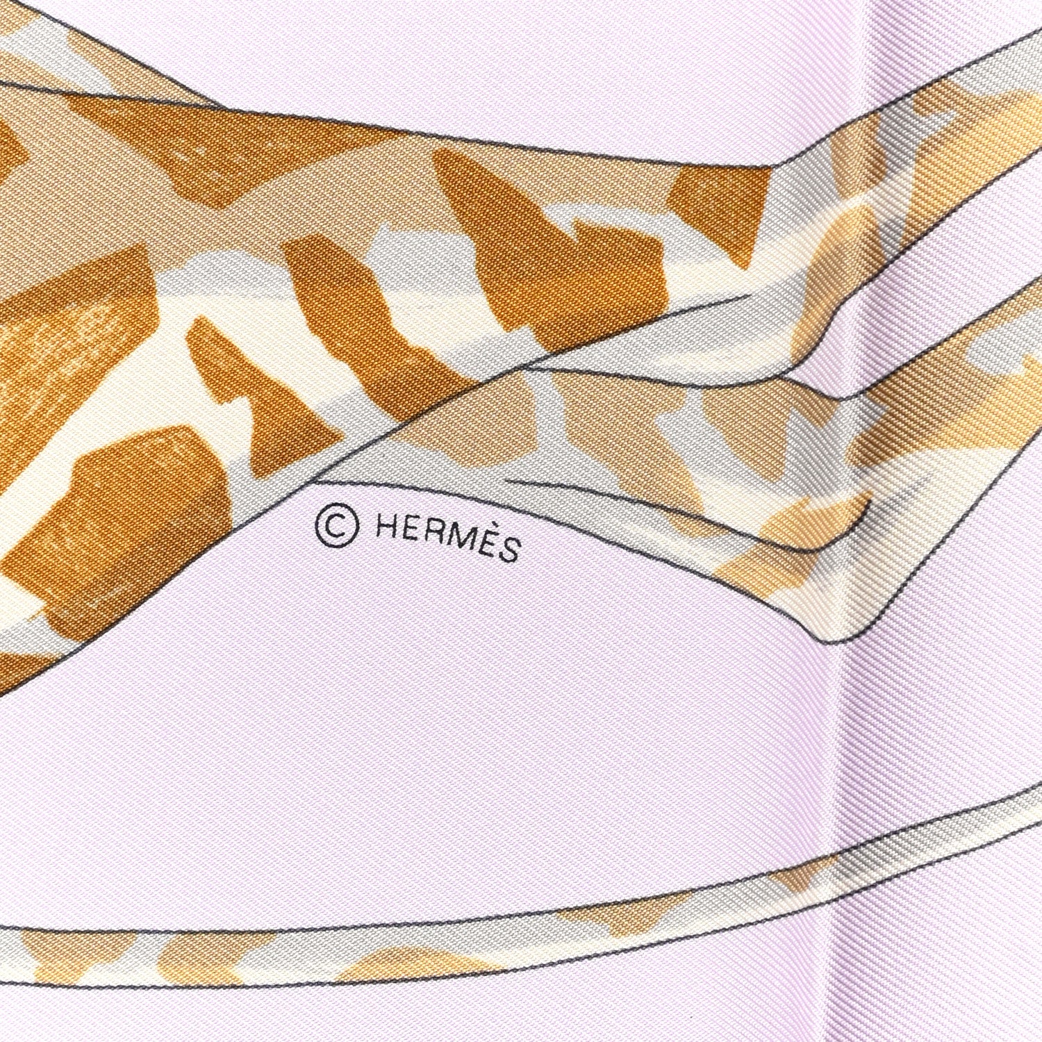 Hermes Silk Story Scarf 90 Rose Nacre Bleu Beige 4 of 5