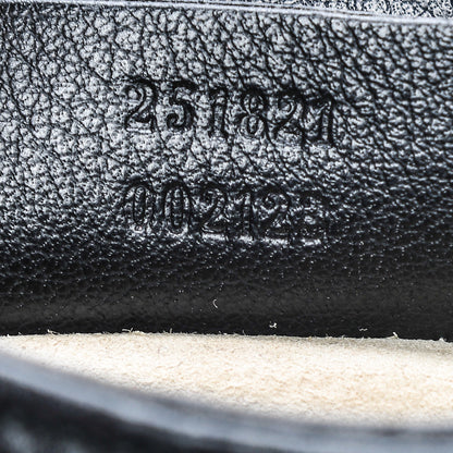 Gucci Pebbled Calfskin Small 1973 Chain Shoulder Bag Black 7 of 9