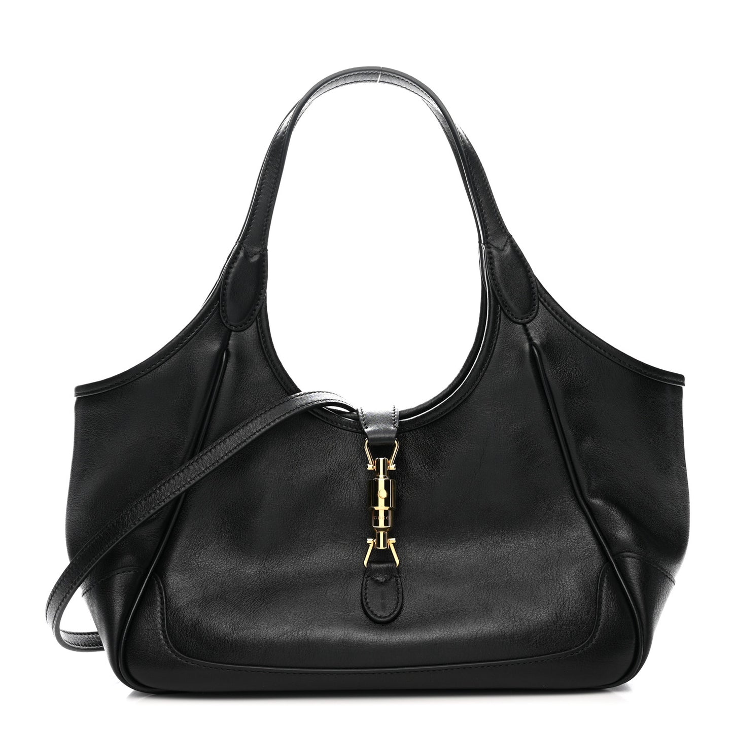 Soft Calfskin Small Mercato Tote Bag Black
