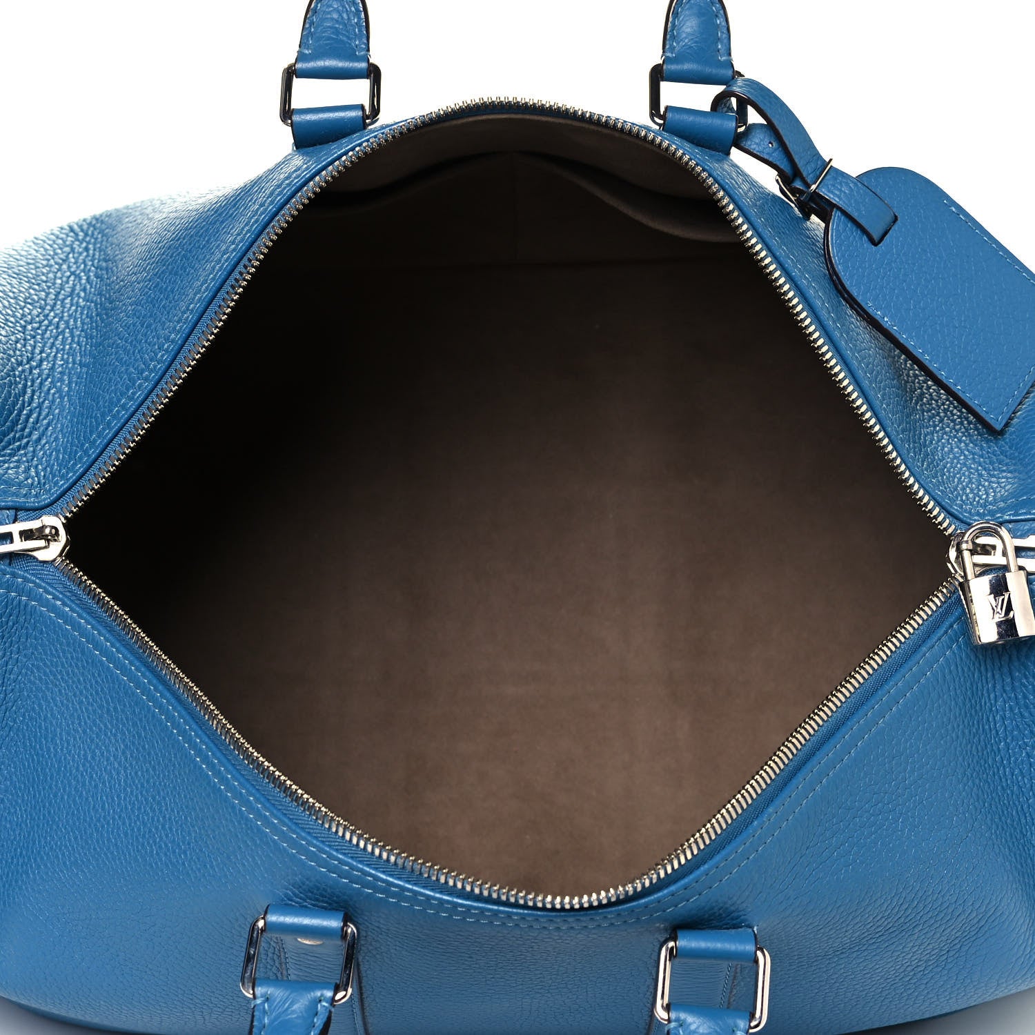 Louis Vuitton Taurillon Keepall Bandouliere 45 Bleu Canard 5 of 21