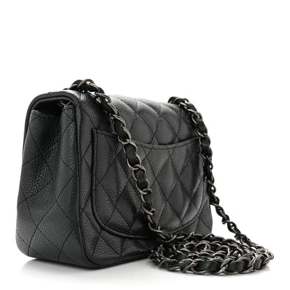 Chanel Caviar Quilted Mini Square Flap Dark Charcoal 2 of 10