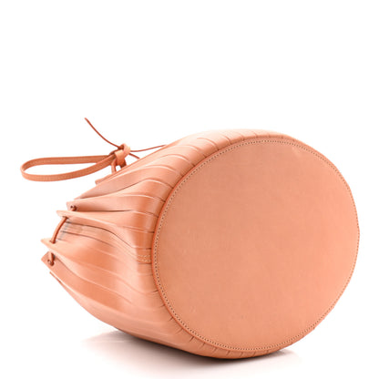 Mansur Gavriel Vegetable Tanned Calfskin Pleated Bucket Bag Camello Rosa 4 of 11