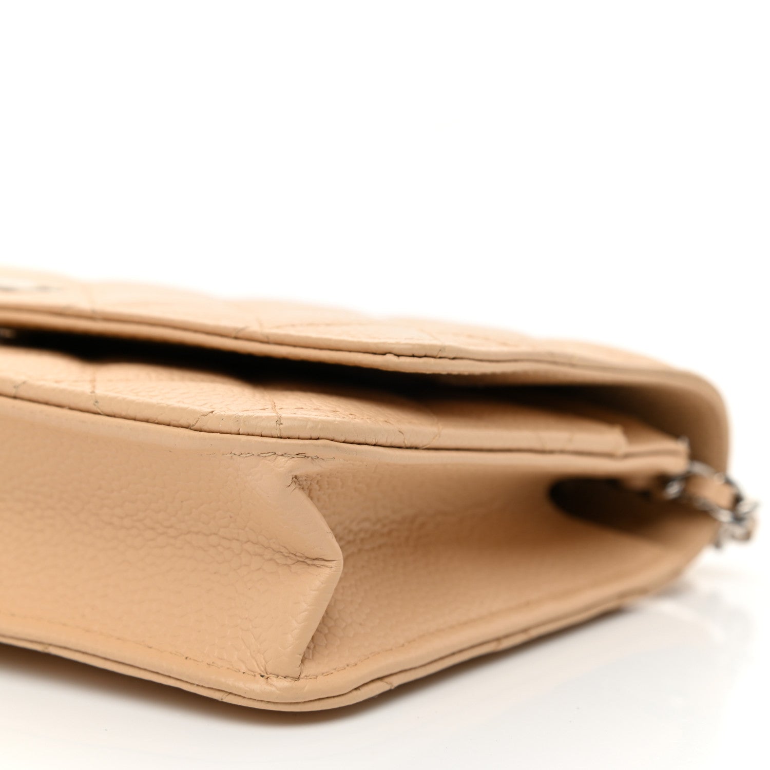 Chanel Caviar Quilted Wallet On Chain WOC Beige 11 of 12