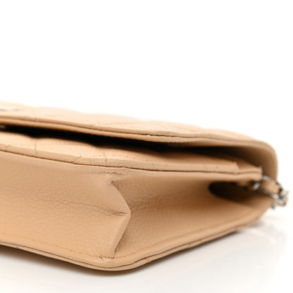 Chanel Caviar Quilted Wallet On Chain WOC Beige 11 of 12