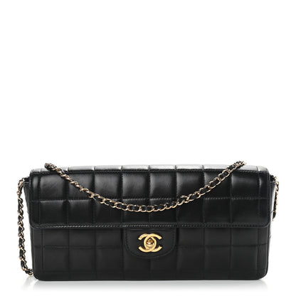 Chanel Lambskin East West Chocolate Bar Flap Black 1 of 9