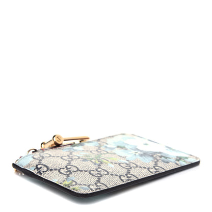 Gucci GG Supreme Monogram Blooms Key Case Beige Blue Navy Hibiscus Red 4 of 10