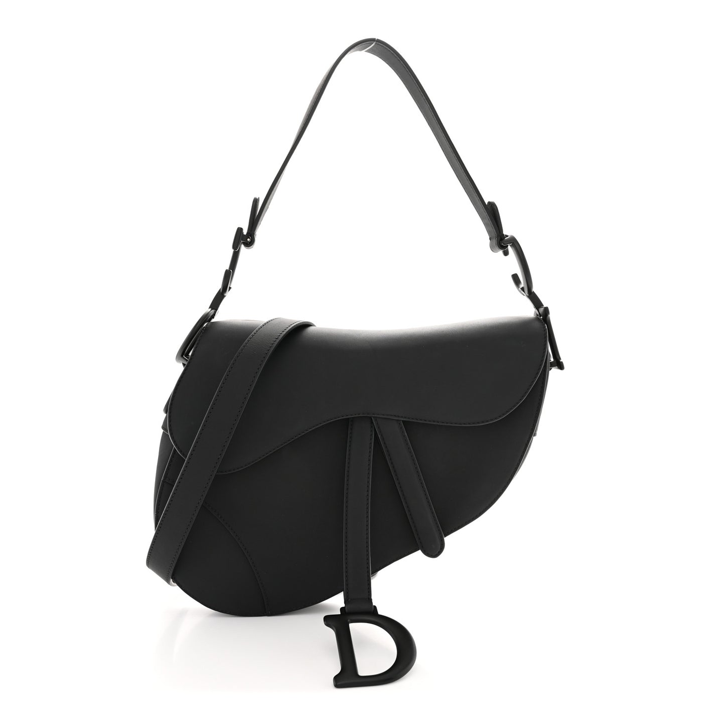 Ultra Matte Saddle Bag With Strap Black