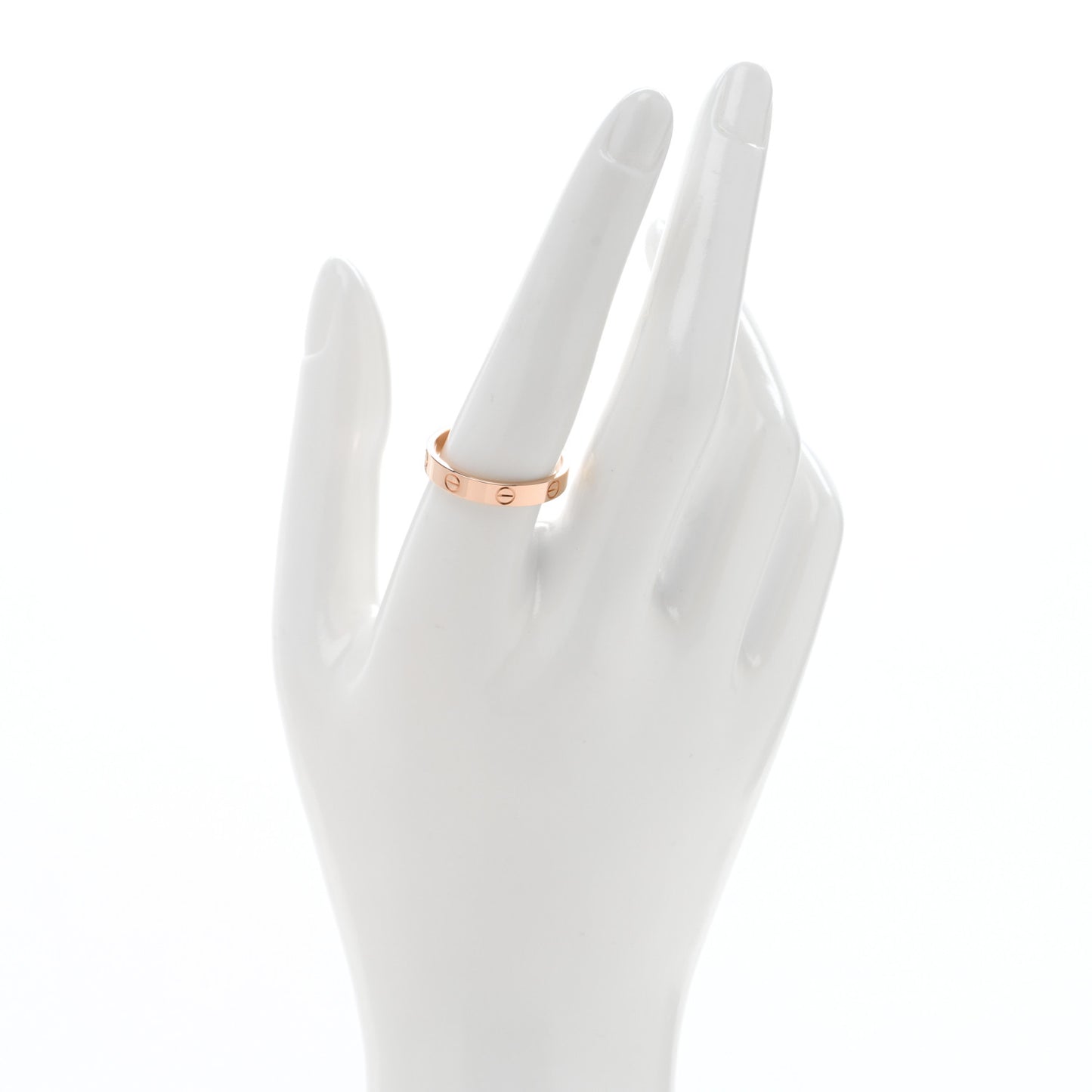 18K Pink Gold 3.5mm LOVE Wedding Band Ring 60 9