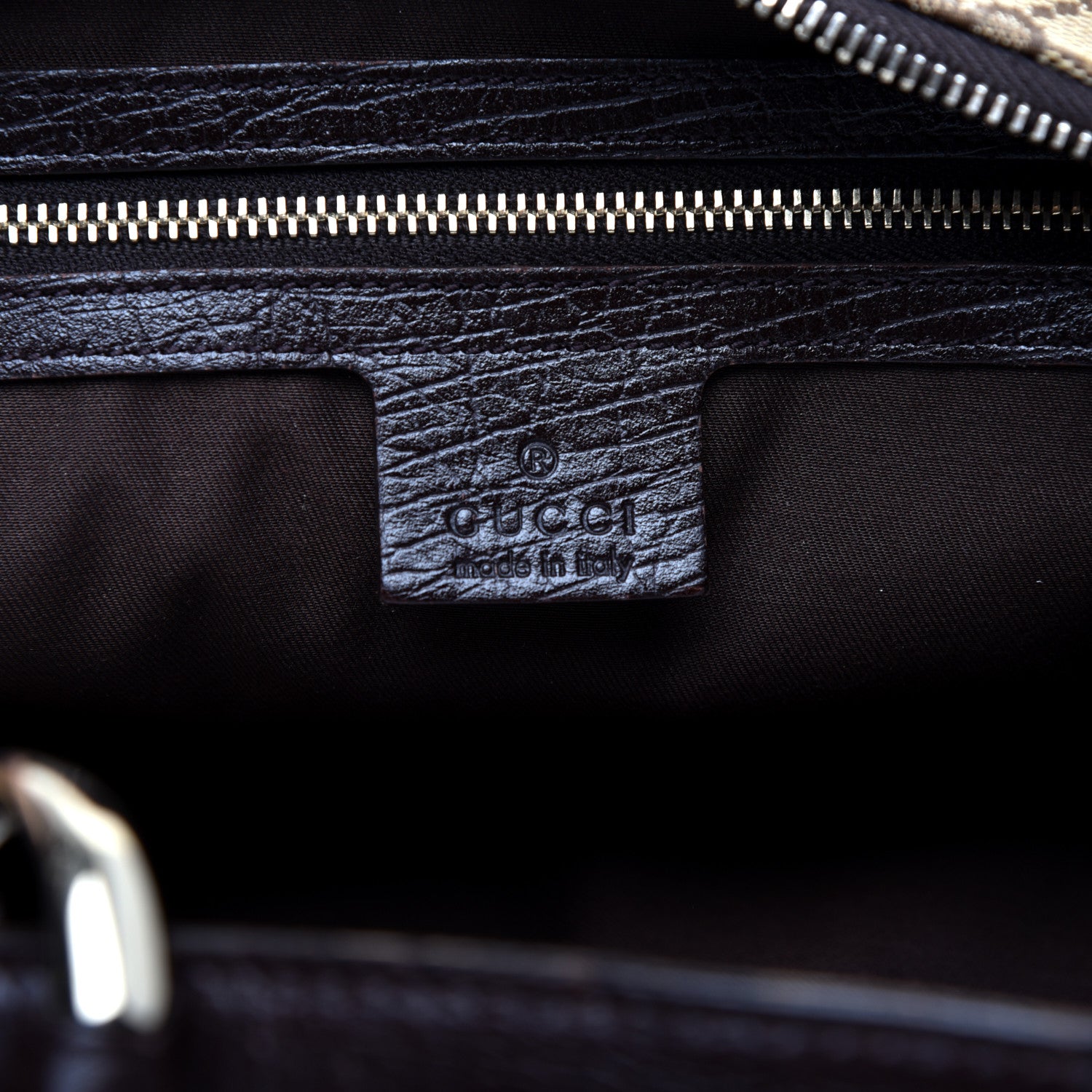 Gucci Monogram Medium Horsebit Chain Hobo Dark Brown 8 of 10