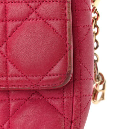 Christian Dior Lambskin Cannage Miss Dior Promenade Pouch Fuchsia 13 of 16