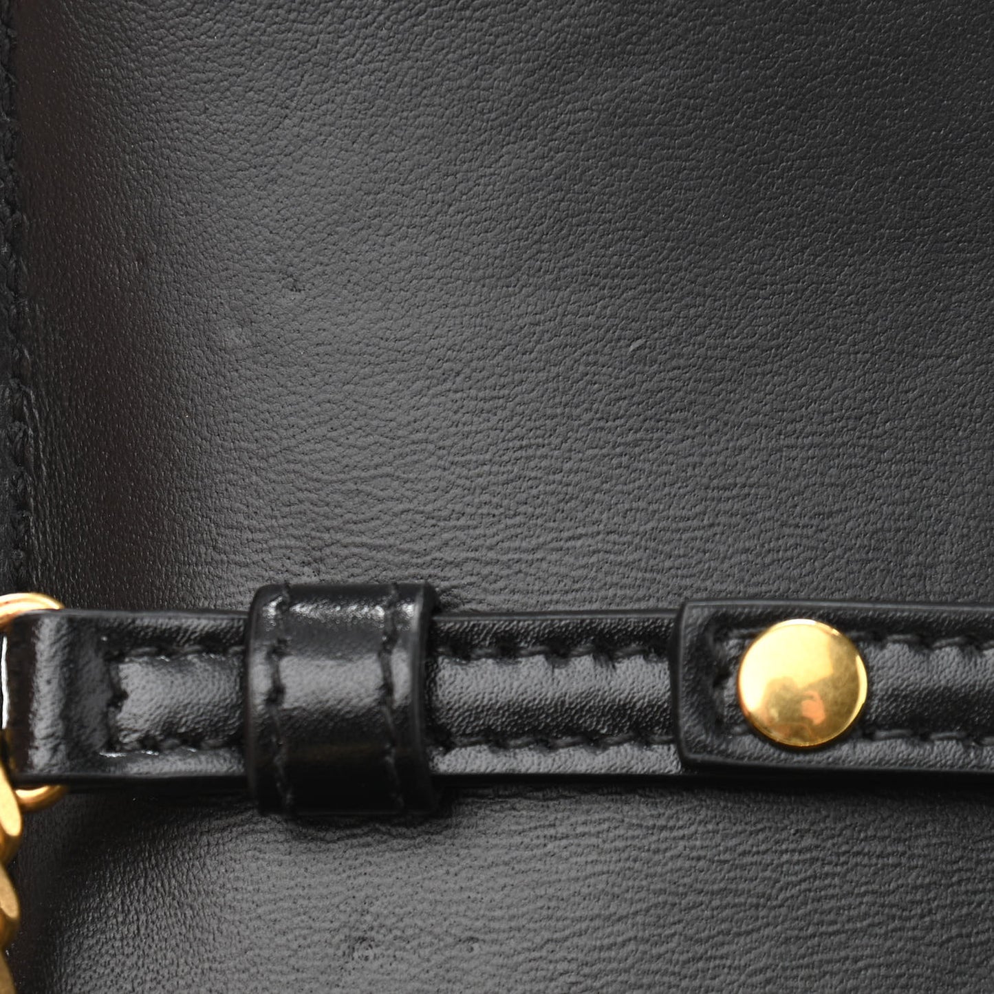 Shiny Box Calfskin Hourglass Chain Bag Black