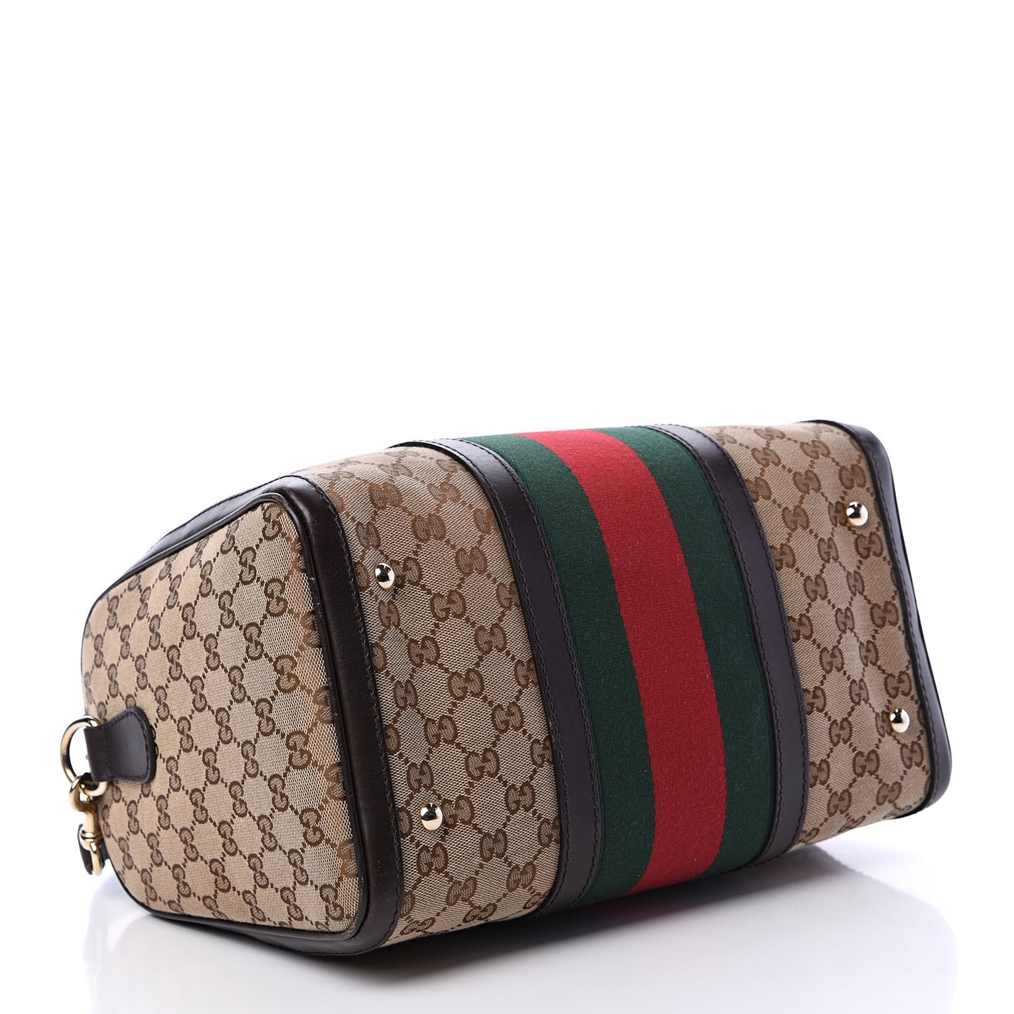 Monogram Vintage Web Medium Boston Dark Brown