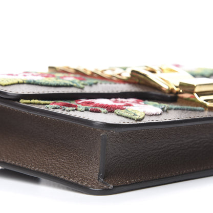 Gucci Calfskin Embroidered Sylvie Belt Bag 85 34 Brown 6 of 9