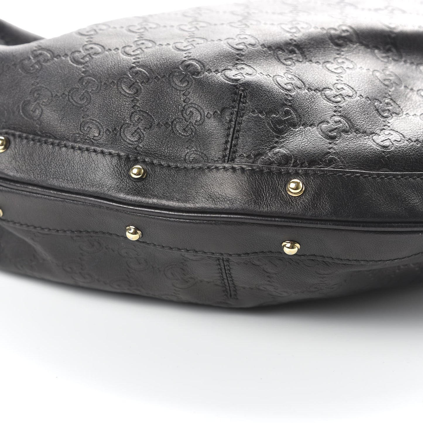 Guccissima Large Biba Hobo Black