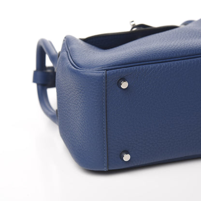 Hermes Taurillon Clemence Mini Lindy 20 Deep Bleu 6 of 9