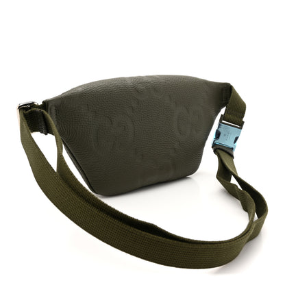 Gucci Piuma Calfskin Jumbo GG Embossed Small Belt Bag Dark Green 3 of 10