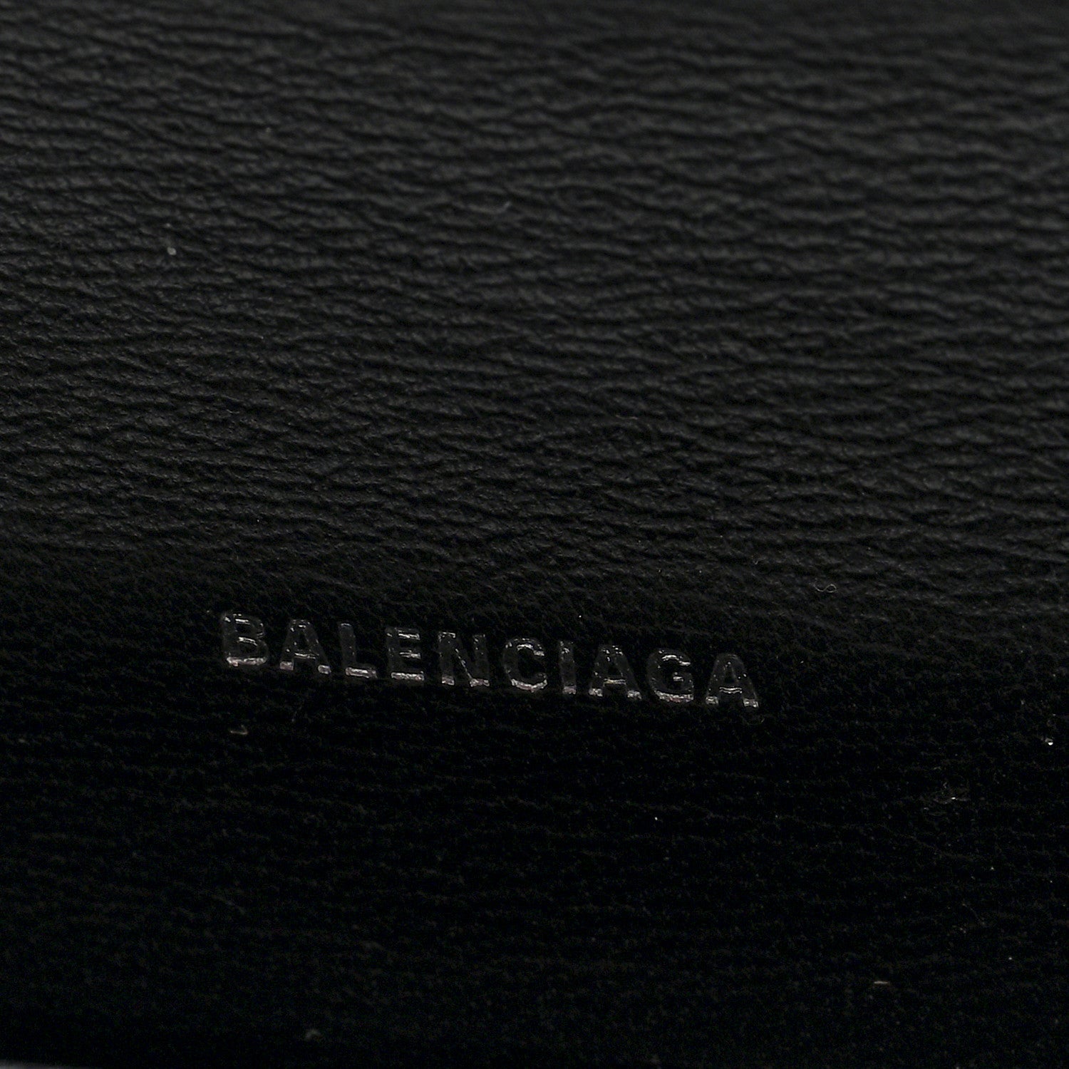 Balenciaga Shiny Calfskin Crocodile Embossed BB Phone Holder Wallet On Chain Black 6 of 10