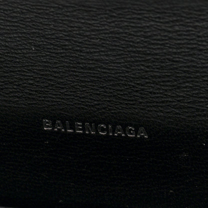 Balenciaga Shiny Calfskin Crocodile Embossed BB Phone Holder Wallet On Chain Black 6 of 10