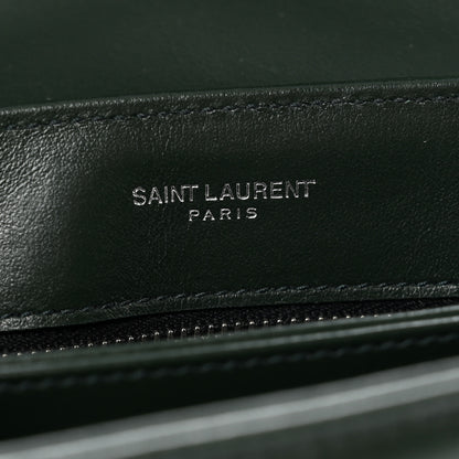 Saint Laurent Calfskin Y Quilted Monogram Toy Loulou Crossbody Bag Deep Green 5 of 9