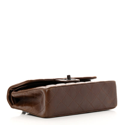 Chanel Lambskin Quilted Small Double Flap Dark Brown 4 of 18