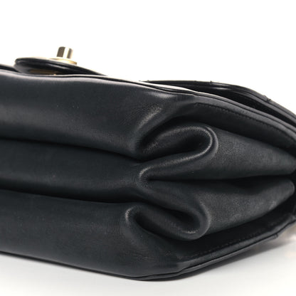 Chanel Iridescent Calfskin Quilted Mini Straight Lined Flap Black 9 of 12
