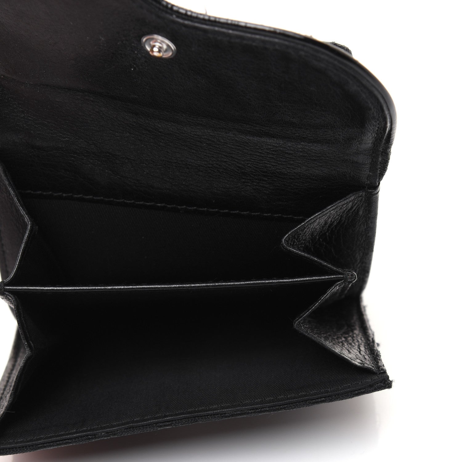 Christian Dior Monogram Compact Saddle Wallet Black 5 of 24