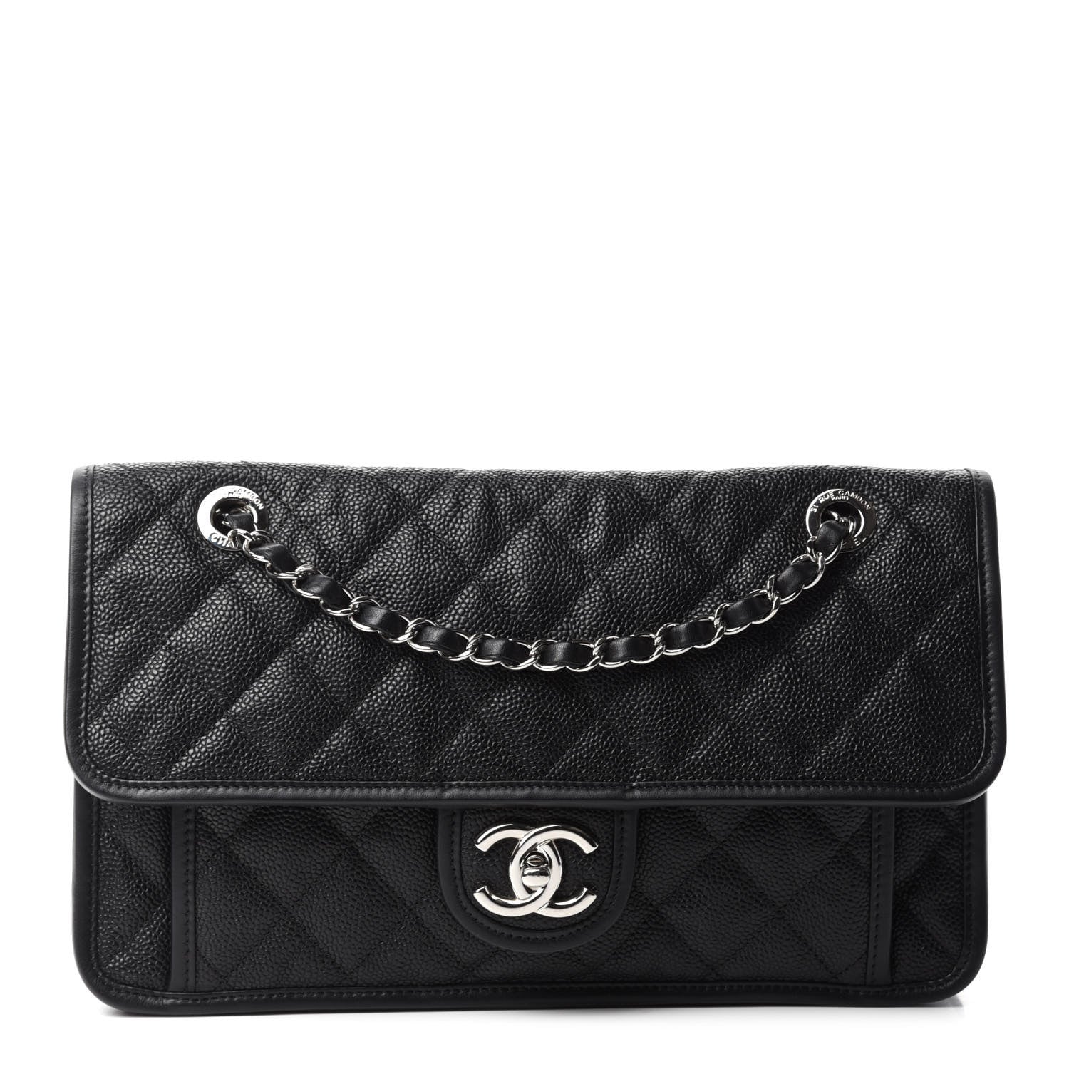 Chanel Caviar Quilted Medium French Riviera Flap Black 1 of 12