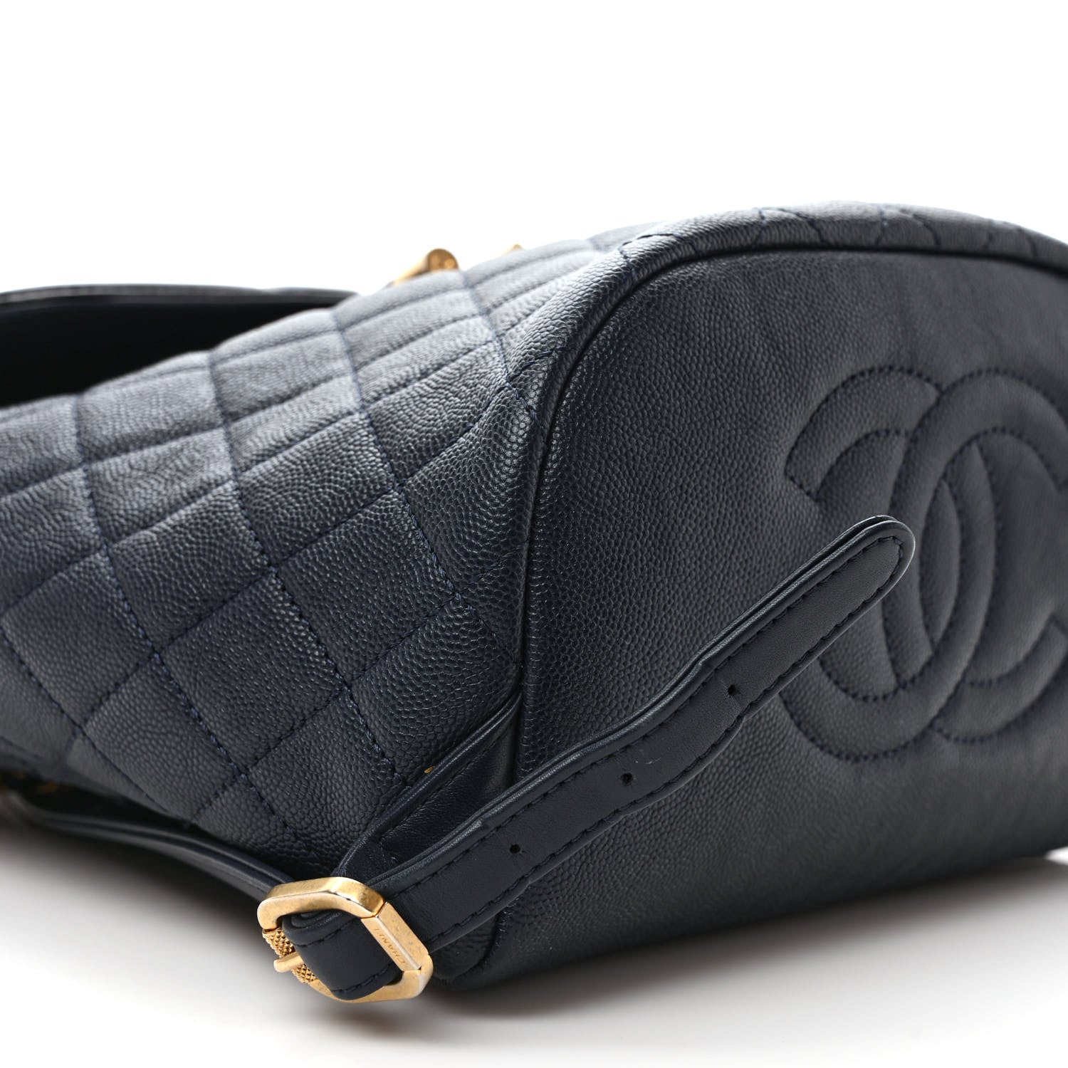 Chanel Caviar Quilted Filigree Backpack Navy 8 of 10